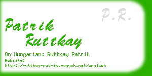 patrik ruttkay business card